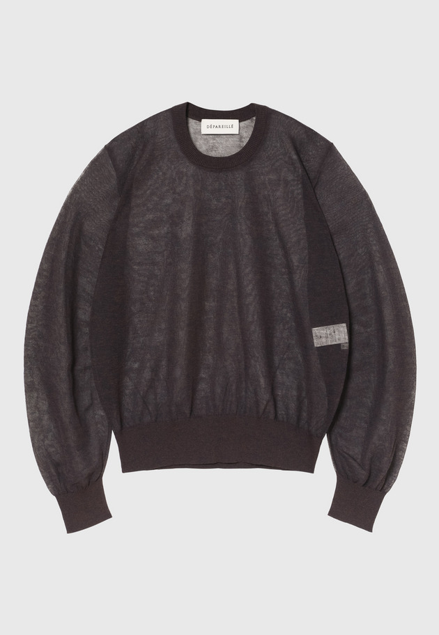 RAMIE SHEER CREW NECK / ラミーシアークルーネック 詳細画像 Brd 1