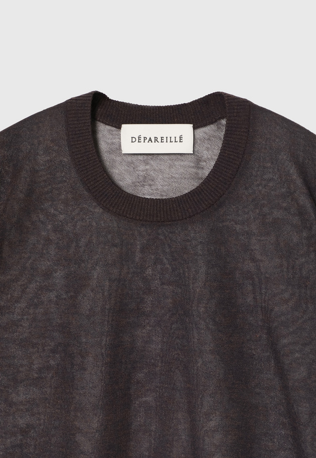 RAMIE SHEER CREW NECK / ラミーシアークルーネック 詳細画像 Brd 3