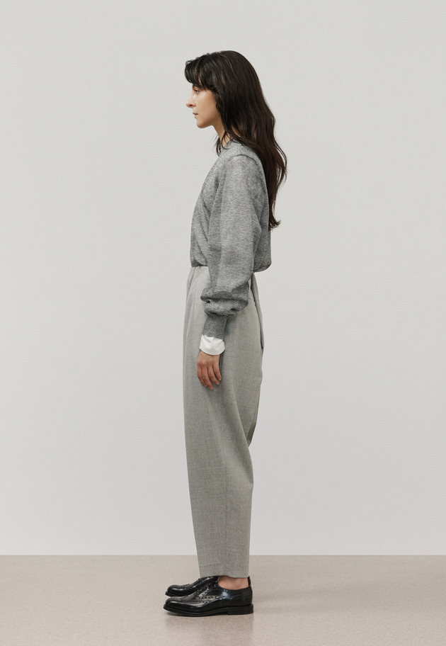 RAMIE SHEER CREW NECK / ラミーシアークルーネック 詳細画像 D.GY 2