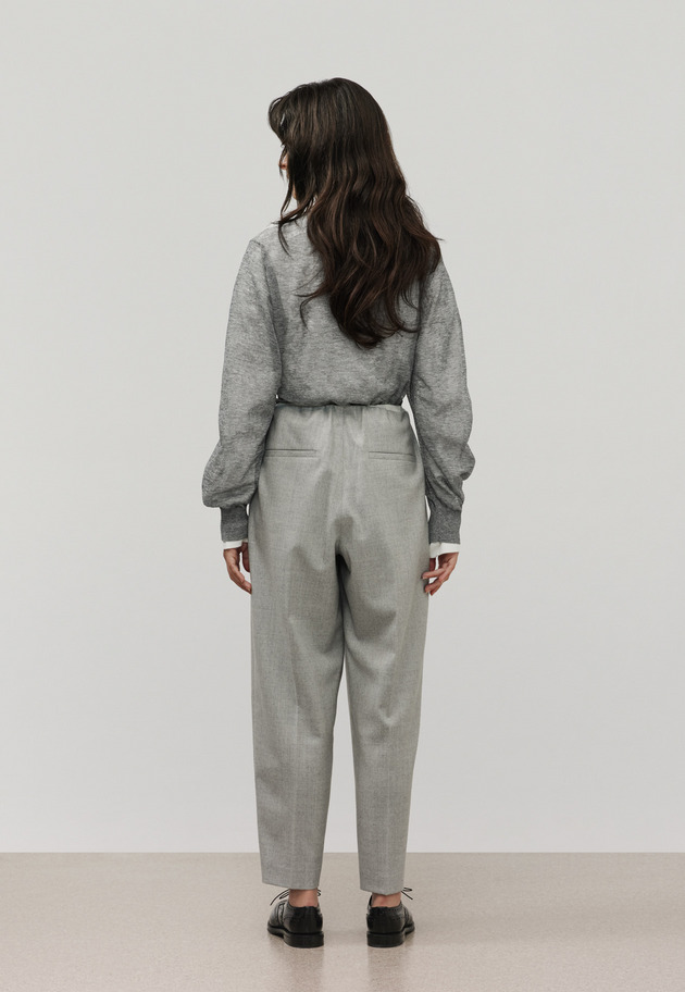 RAMIE SHEER CREW NECK / ラミーシアークルーネック 詳細画像 D.GY 3