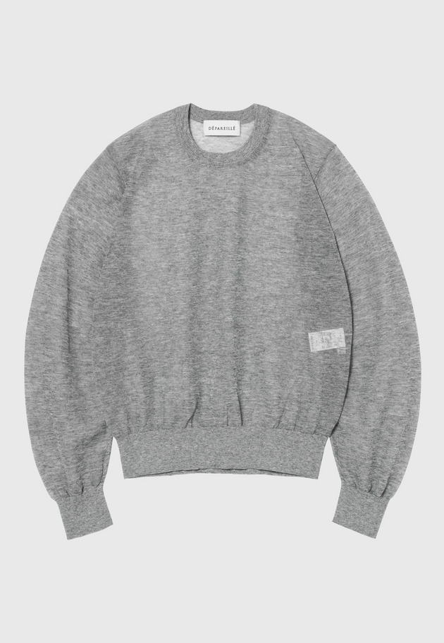 RAMIE SHEER CREW NECK / ラミーシアークルーネック 詳細画像 D.GY 7