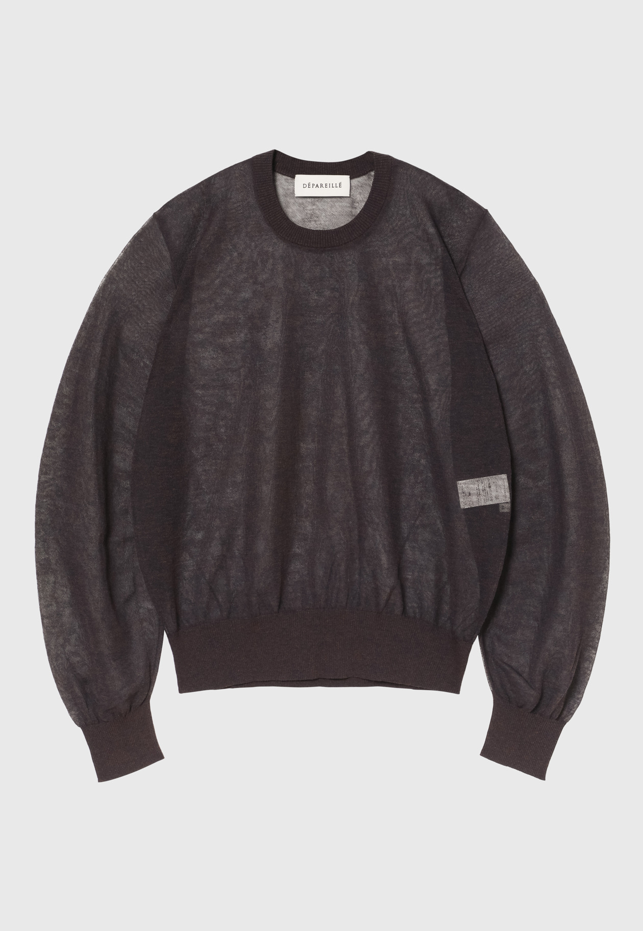 RAMIE SHEER CREW NECK / ラミーシアークルーネック 詳細画像 Brd 1