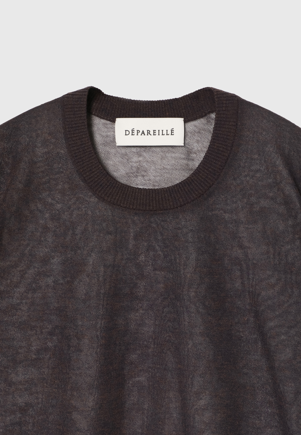 RAMIE SHEER CREW NECK / ラミーシアークルーネック 詳細画像 Brd 3