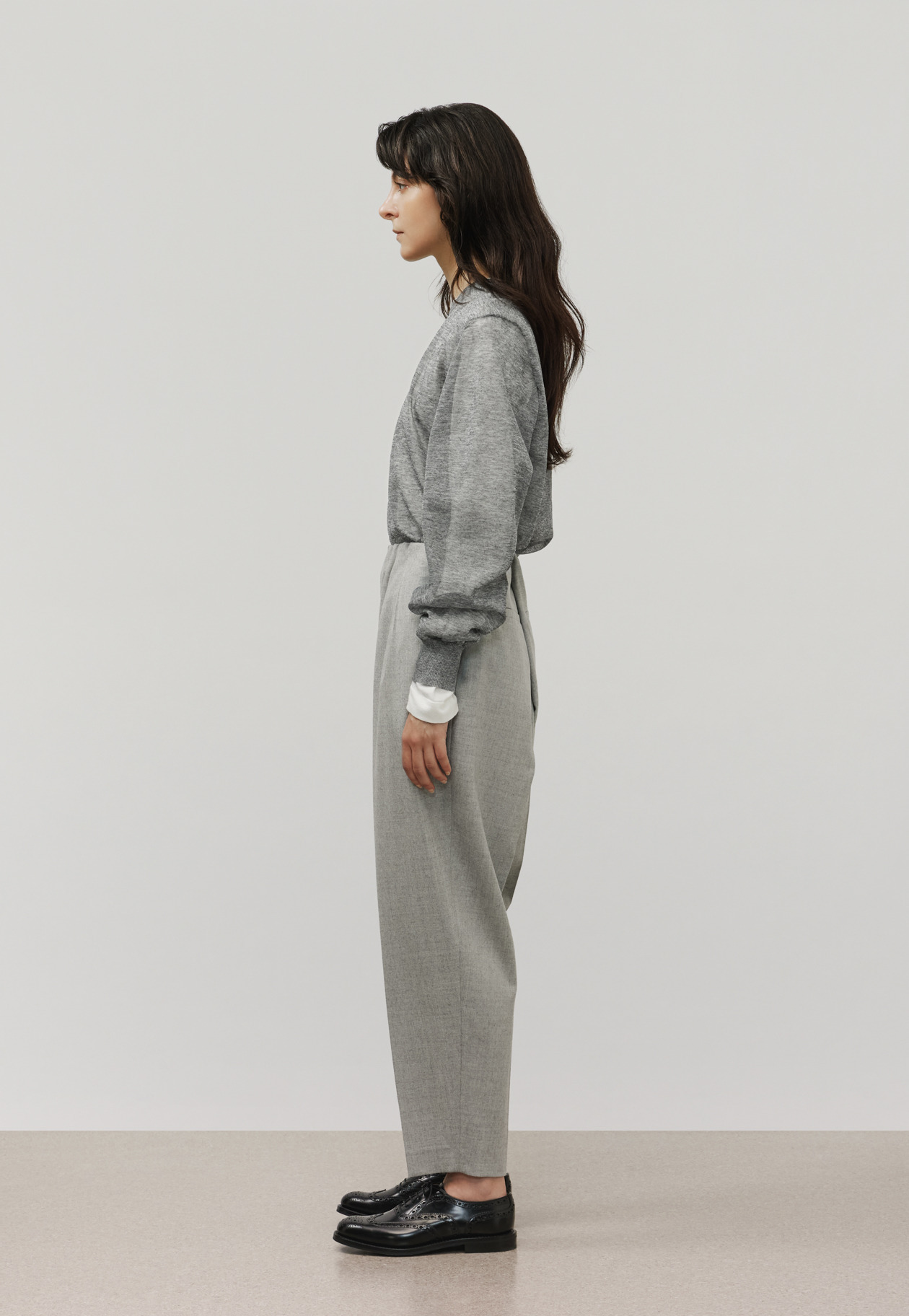 RAMIE SHEER CREW NECK / ラミーシアークルーネック 詳細画像 D.GY 2