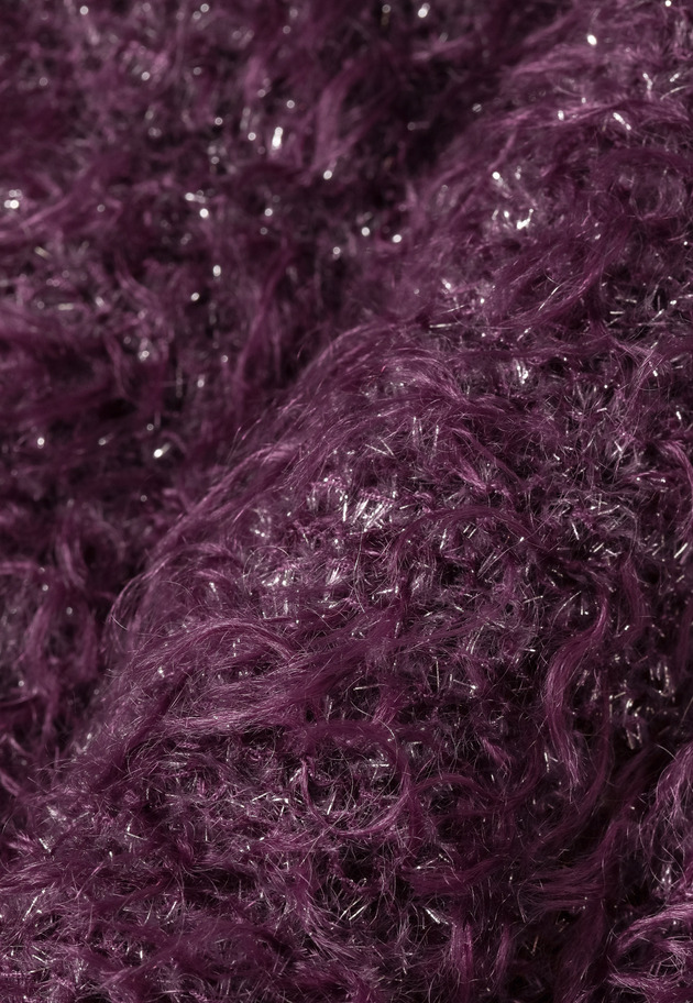 MOHAIR GLITTER SHAGGY V NECK / モヘヤグリッターシャギーVネック 詳細画像 Purple 6