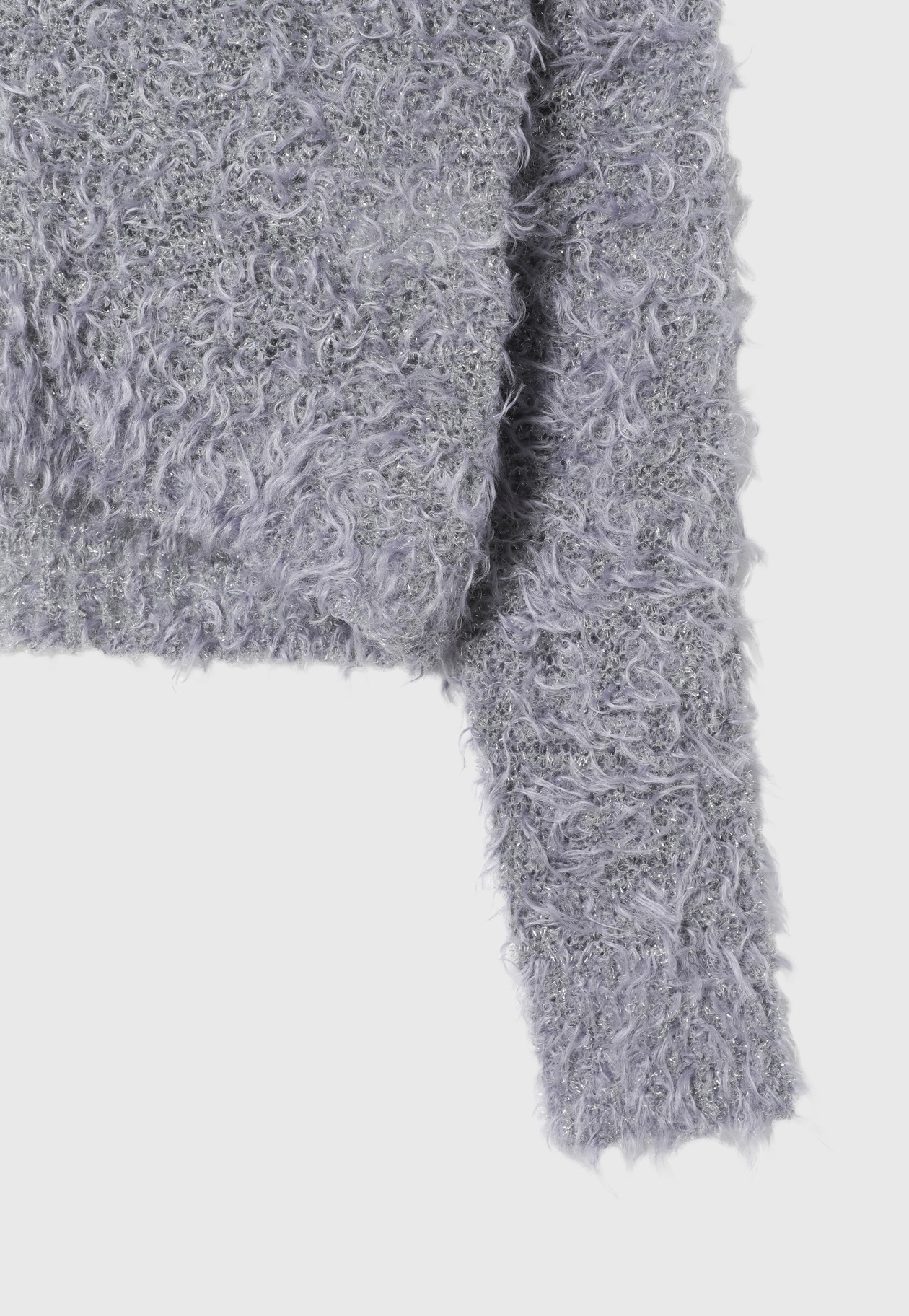 MOHAIR GLITTER SHAGGY V NECK / モヘヤグリッターシャギーVネック 詳細画像 Gray 4