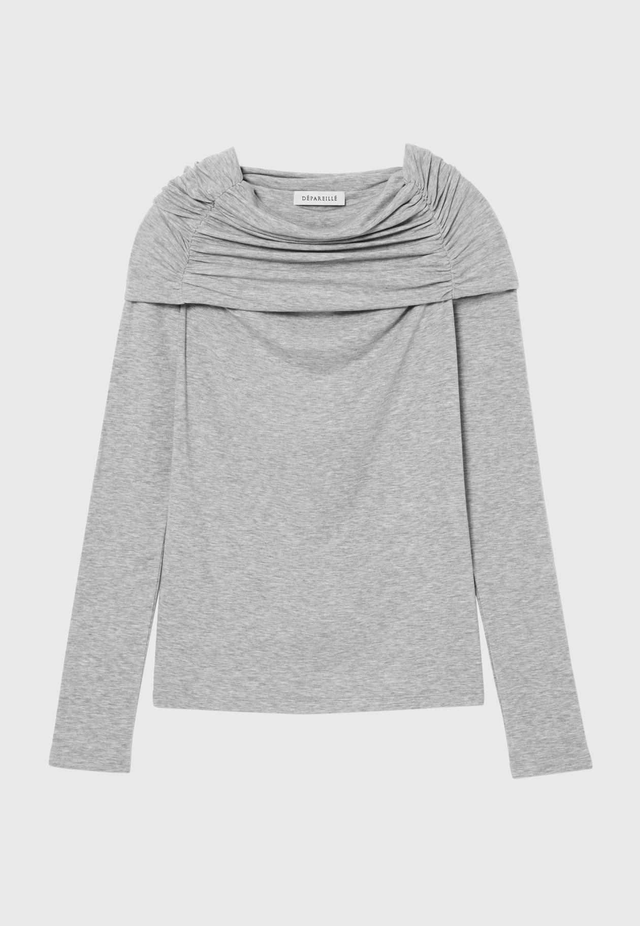 LYOCELL BARE OFF-SHOULDER / リヨセルベアオフショルダー 詳細画像 Gray 1