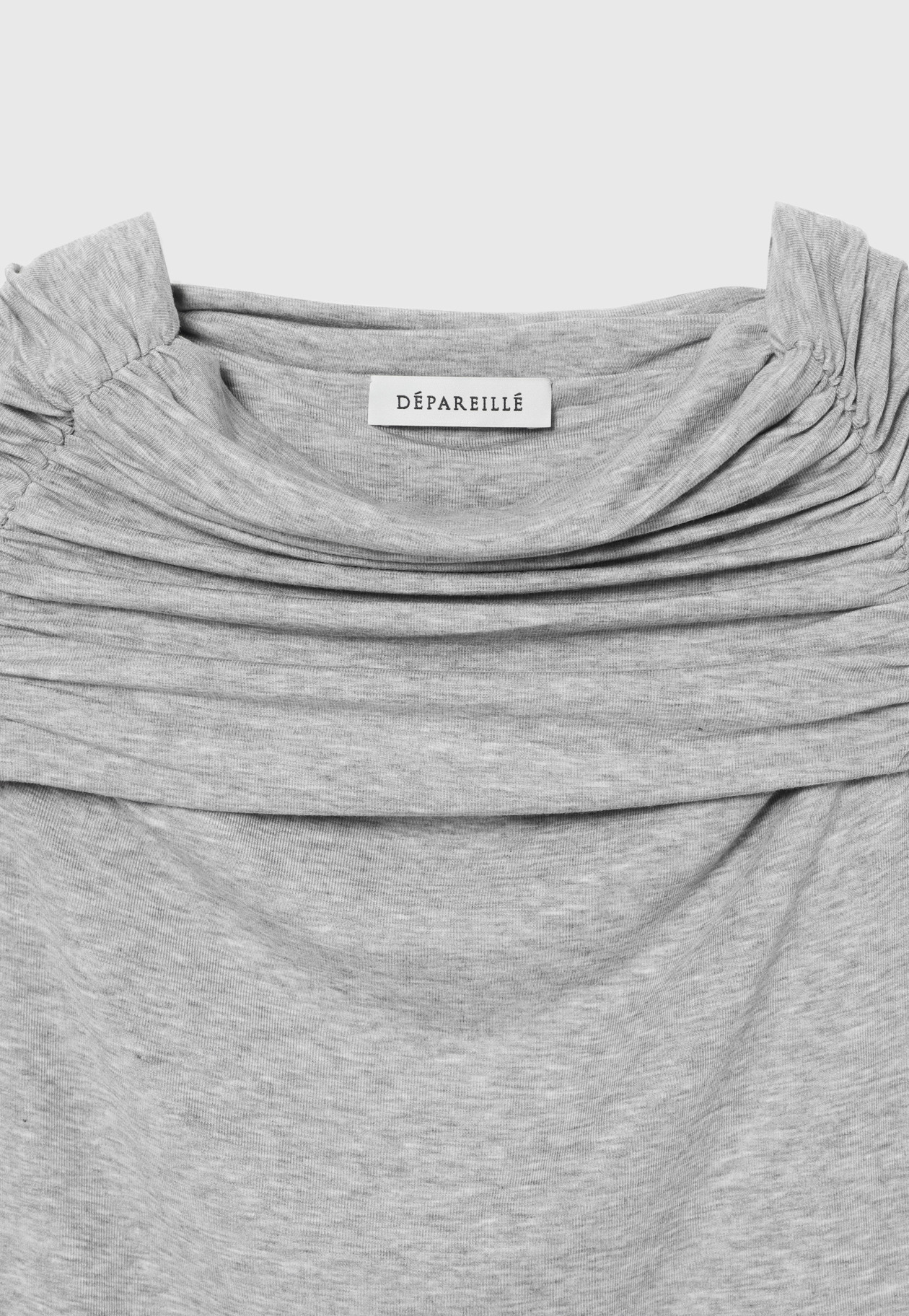LYOCELL BARE OFF-SHOULDER / リヨセルベアオフショルダー 詳細画像 Gray 3
