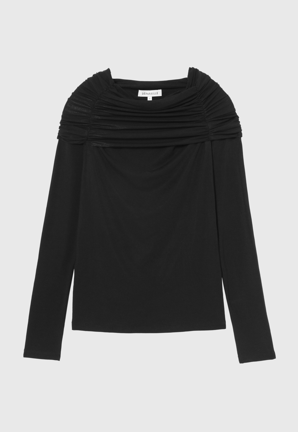 LYOCELL BARE OFF-SHOULDER / リヨセルベアオフショルダー 詳細画像 Black 1