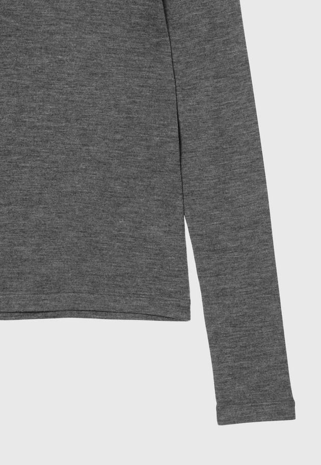 WOOL JERSEY TURTLE / ウールジャージータートル 詳細画像 Gray 4