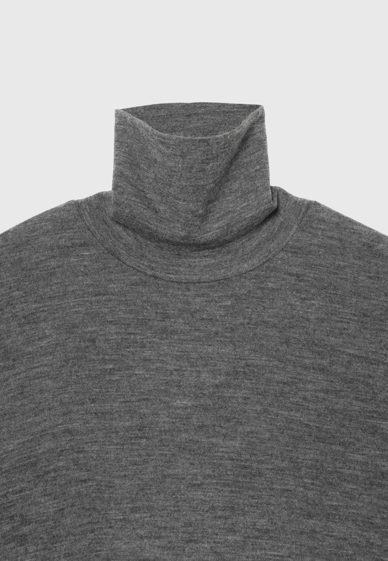WOOL JERSEY TURTLE / ウールジャージータートル 詳細画像 Gray 3