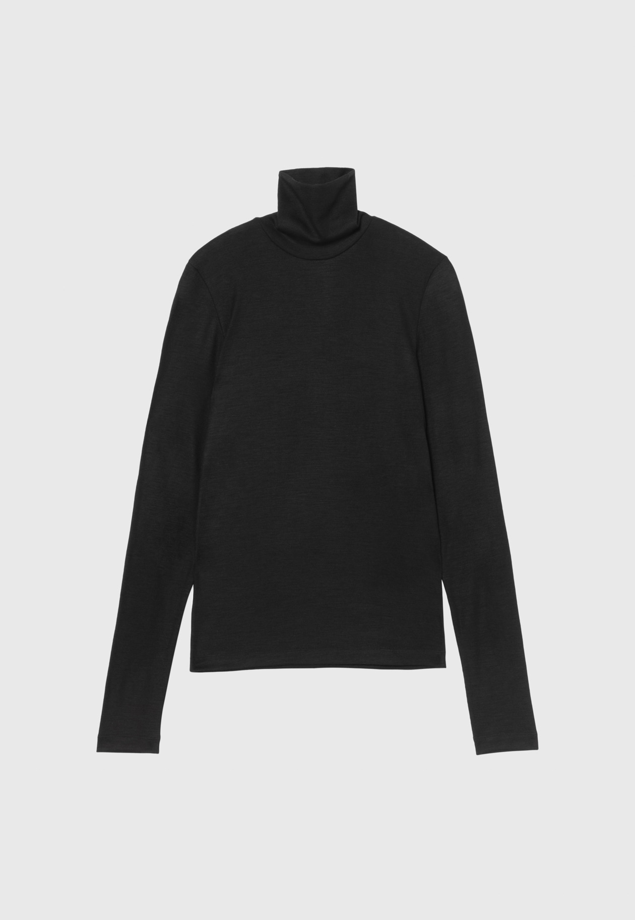 WOOL JERSEY TURTLE / ウールジャージータートル 詳細画像 Black 1