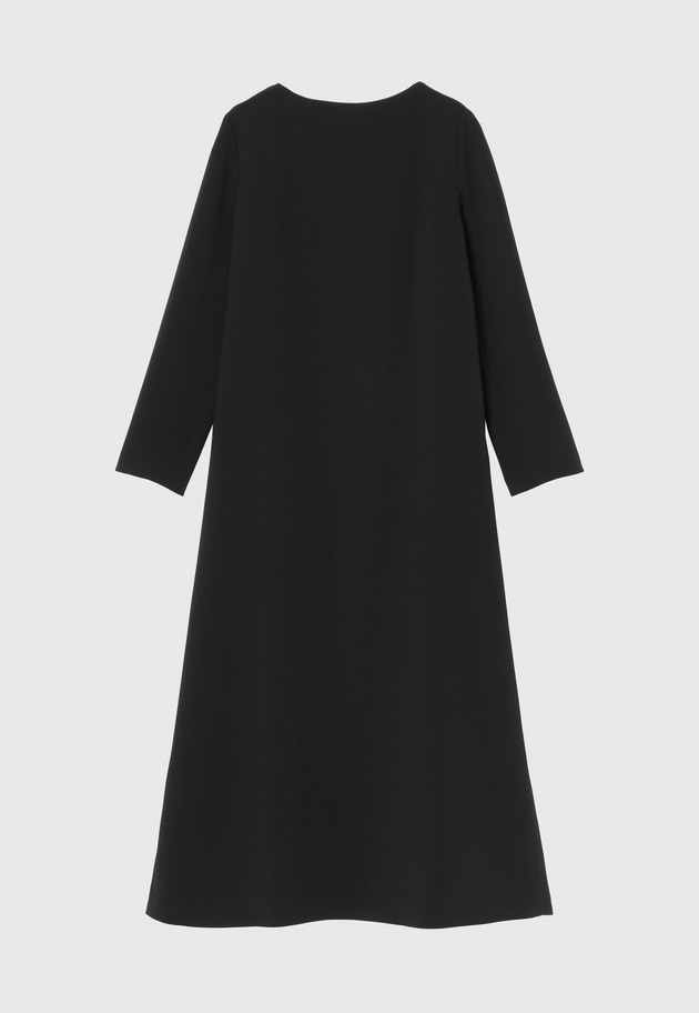 GEORGETTE LONG SLEEVE DRESS 詳細画像 Black 4