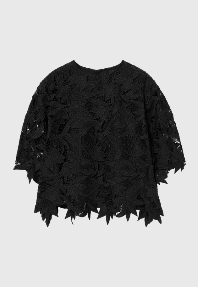 BOTANICAL LACE BLOUSE / ボタニカルレースブラウス 詳細画像 Black 1