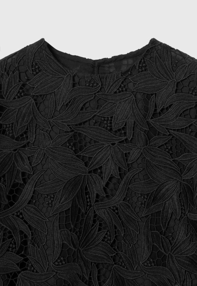 BOTANICAL LACE BLOUSE / ボタニカルレースブラウス 詳細画像 Black 3