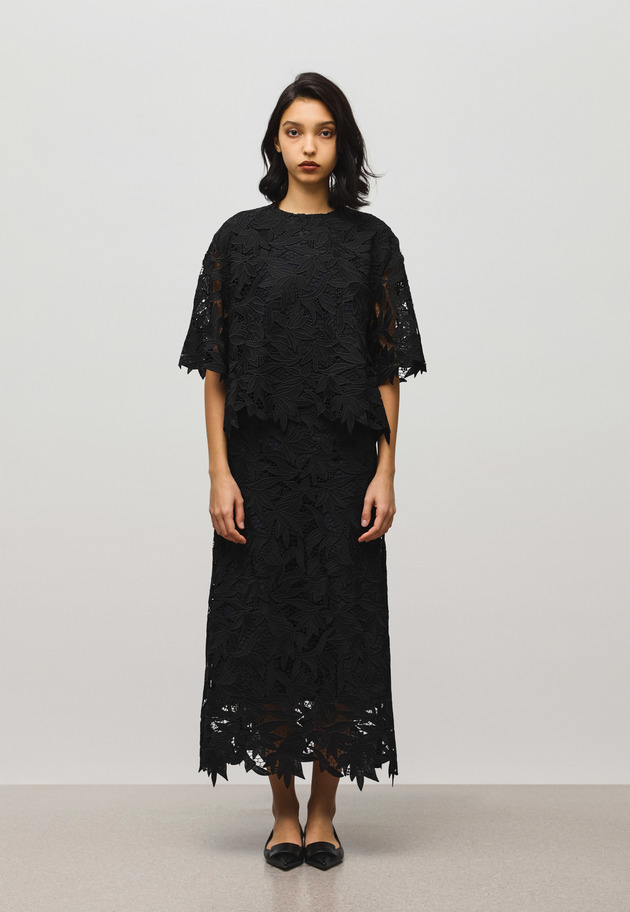 BOTANICAL LACE BLOUSE / ボタニカルレースブラウス 詳細画像 Black 8