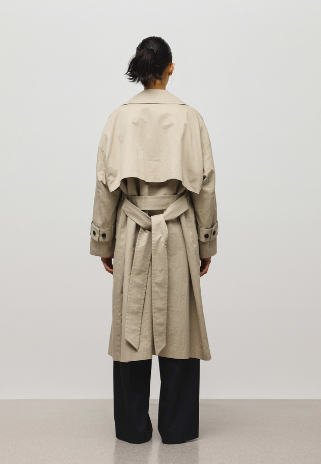 COTTON NYLON LONG COAT 詳細画像 Beige 4