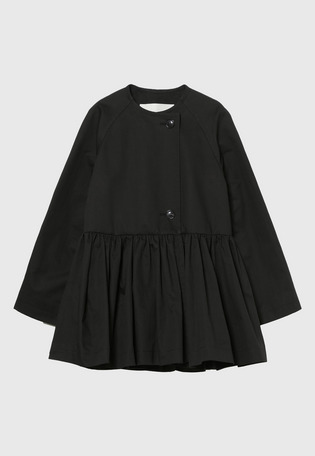 COTTON NYLON PEPLUM SHORT COAT / コットンナイロンペプラムショートコート