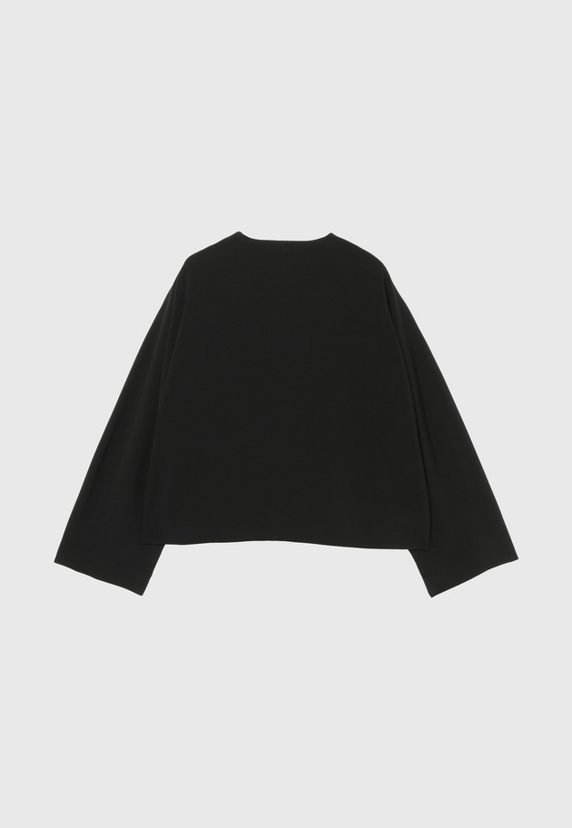 GEORGETTE NO COLLAR JACKET 詳細画像 Black 2