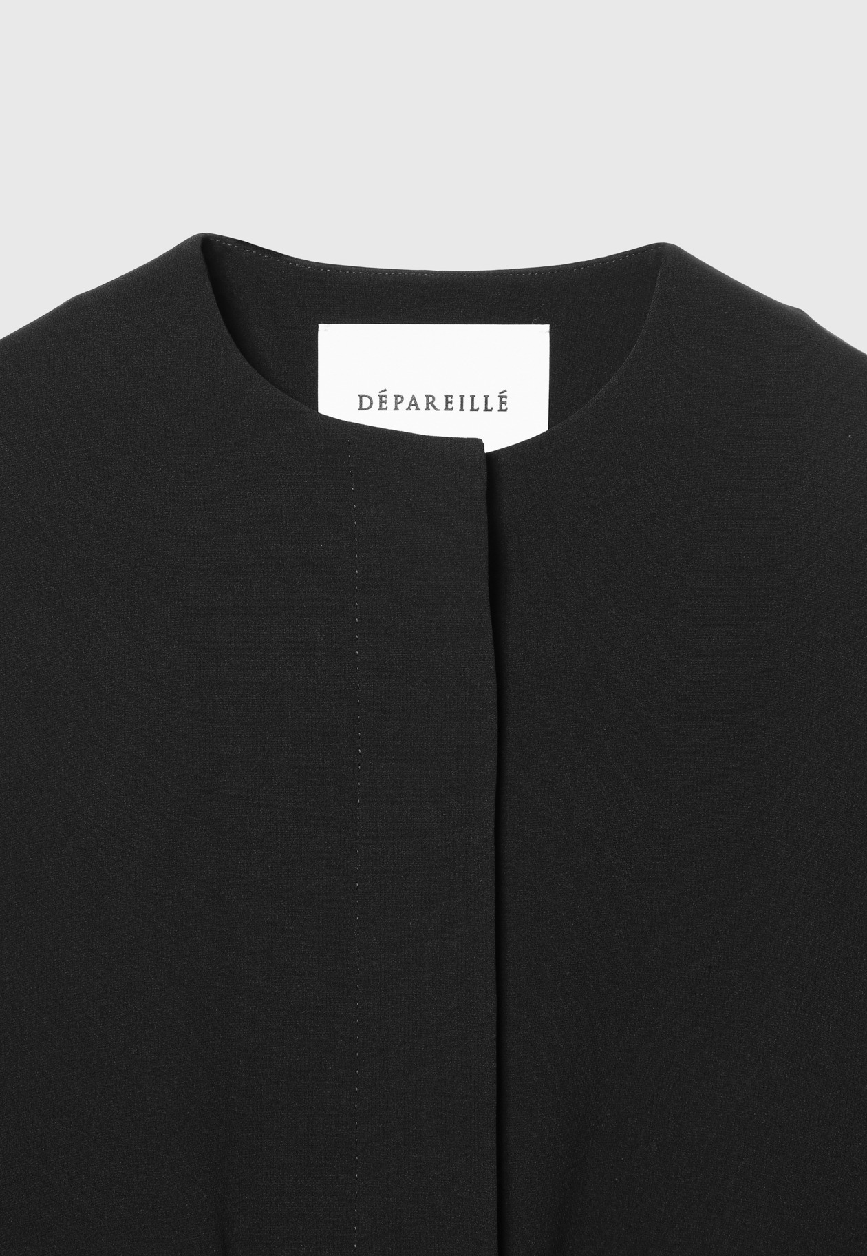 GEORGETTE NO COLLAR JACKET 詳細画像 Black 3