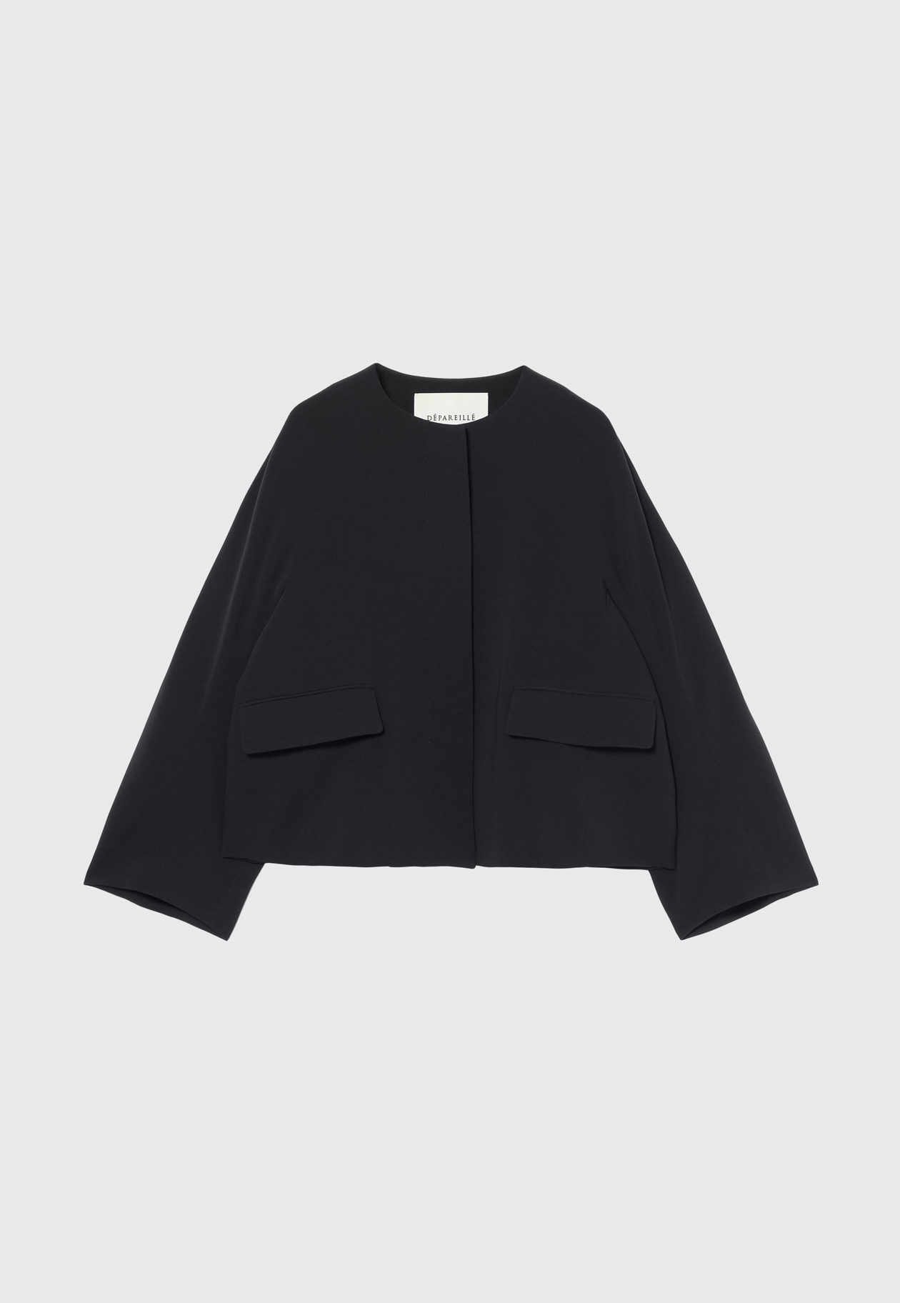 GEORGETTE NO COLLAR JACKET 詳細画像 Navy 4