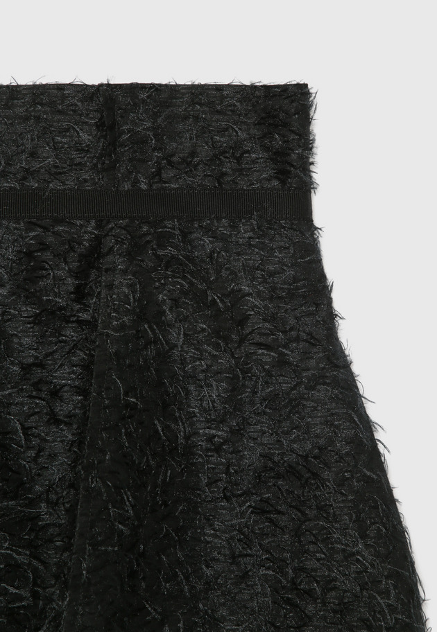 FRINGE JACQUARD SKIRT / フリンジジャガードスカート 詳細画像 Black 9