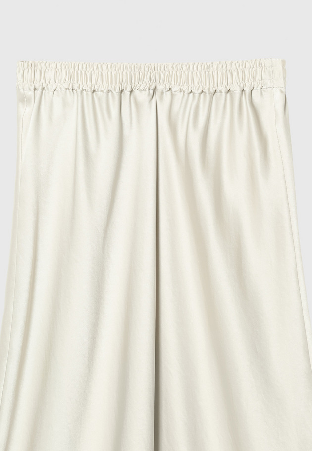 SATIN FLARED SKIRT 詳細画像 Beige 3