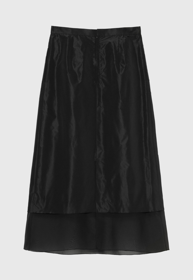 SILK ORGANDY SKIRT 詳細画像 Black 5