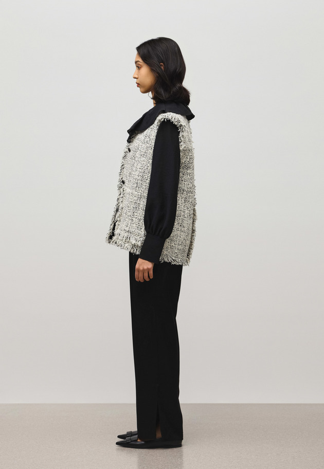 LILY YARN TWEED GILET 詳細画像 Black 2