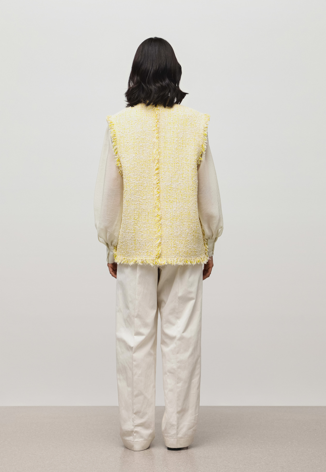 LILY YARN TWEED GILET 詳細画像 Yellow 3