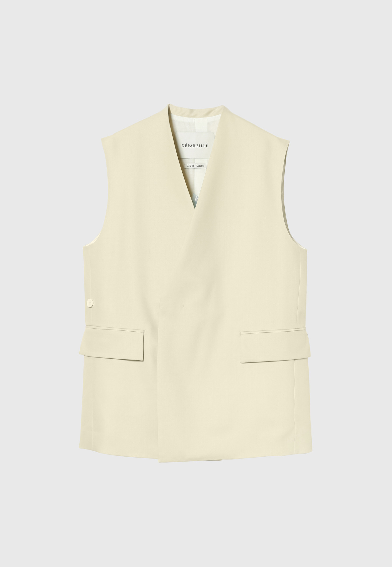 WOOL NYLON TWILL GILET 詳細画像 Beige 3