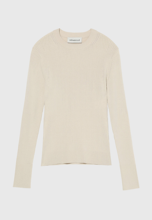 CO/SI RIB CREW NECK 詳細画像 Beige 1