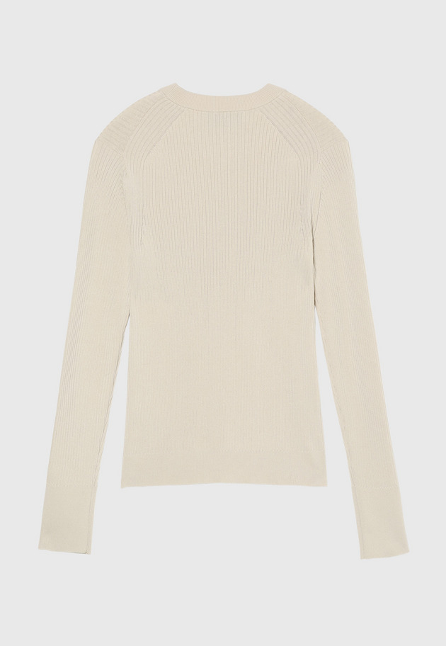 CO/SI RIB CREW NECK 詳細画像 Beige 2