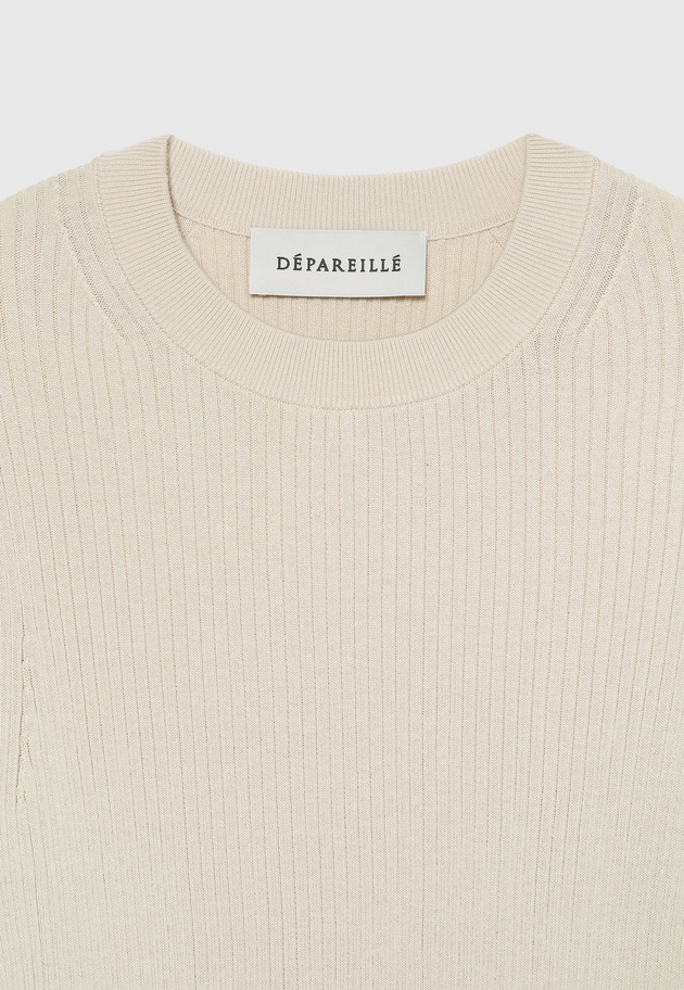 CO/SI RIB CREW NECK 詳細画像 Beige 3