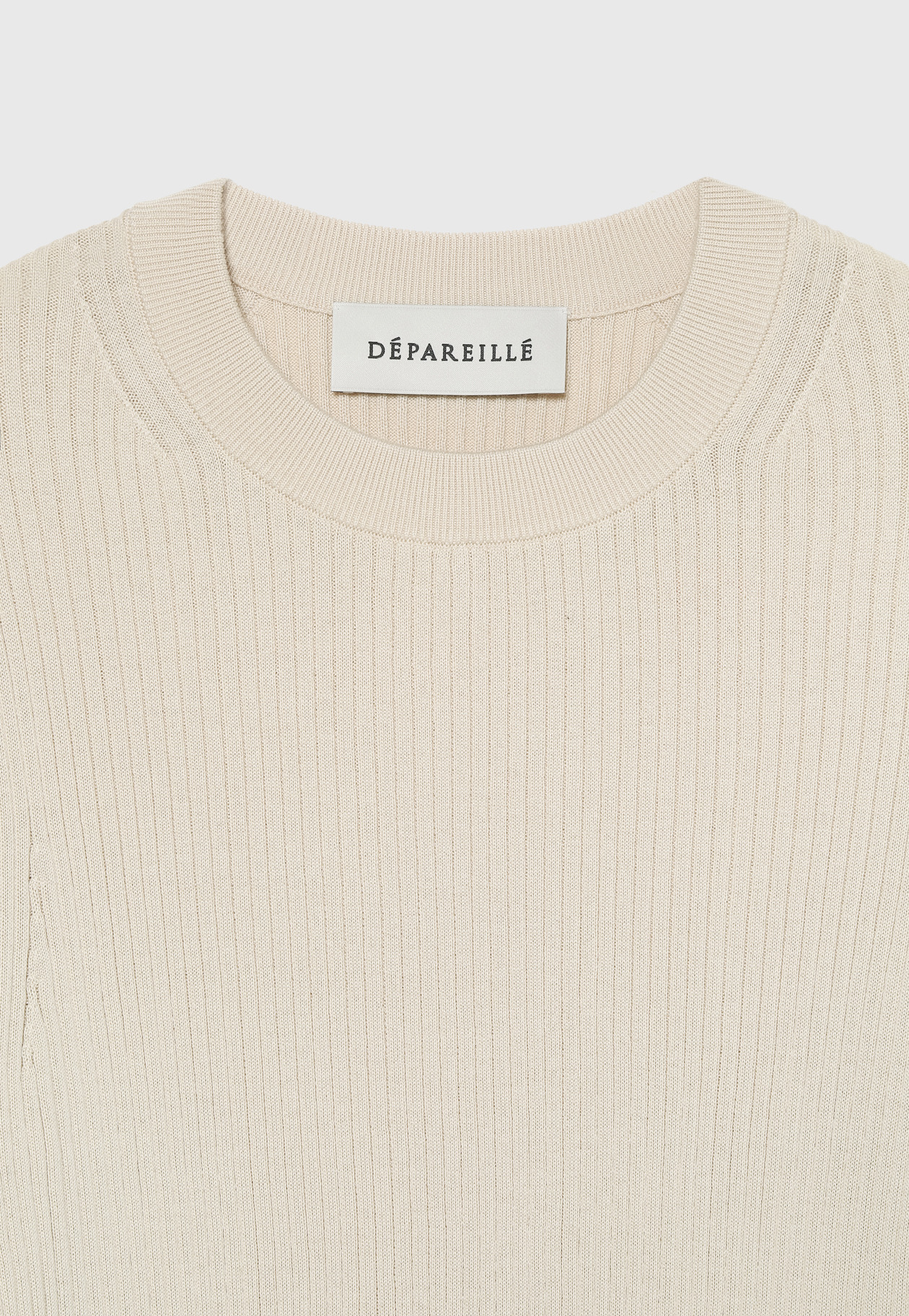 CO/SI RIB CREW NECK 詳細画像 Beige 3