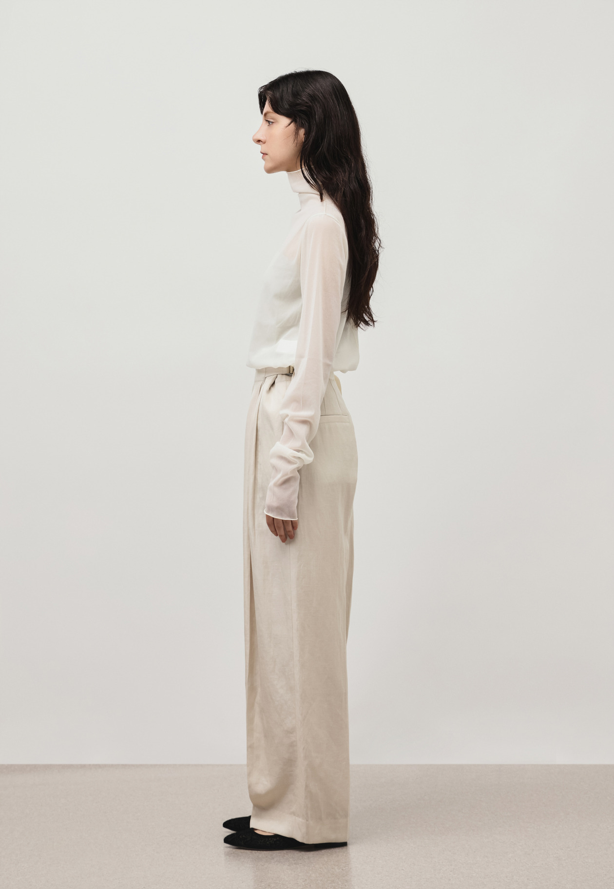 CHIFFON HIGH NECK TOPS / シフォンハイネックトップス 詳細画像 OW 3