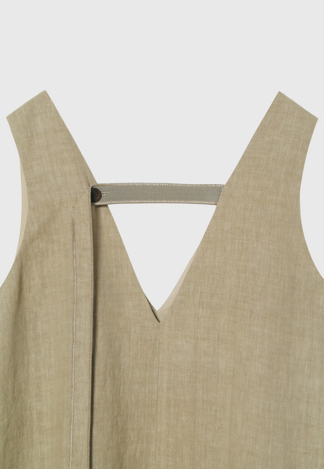WASHER LINEN DRESS / ワッシャーリネンドレス 詳細画像 Beige 2