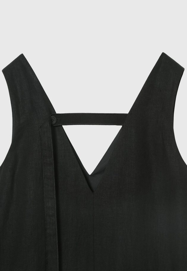 WASHER LINEN DRESS / ワッシャーリネンドレス 詳細画像 Black 11