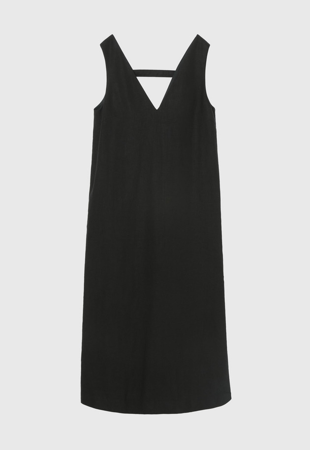 WASHER LINEN DRESS / ワッシャーリネンドレス 詳細画像 Black 6