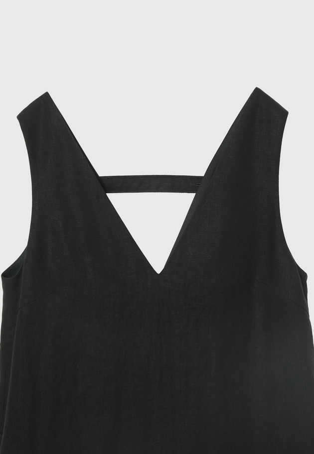 WASHER LINEN DRESS / ワッシャーリネンドレス 詳細画像 Black 8