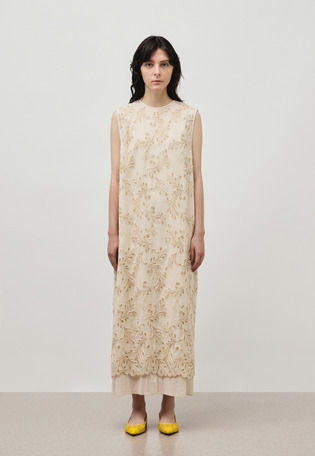 EMBROIDERY NO SLEEVE DRESS / エンブロイダリーノースリーブドレス