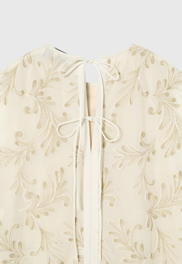 EMBROIDERY NO SLEEVE DRESS / エンブロイダリーノースリーブドレス 詳細画像 Beige 11