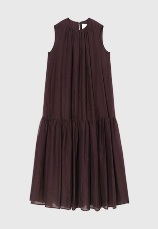 COTTON NYLON SHEER TIERED DRESS / コットンナイロンシアーティアードドレス