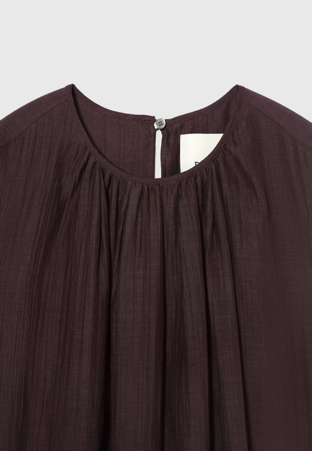 COTTON NYLON SHEER TIERED DRESS / コットンナイロンシアーティアードドレス 詳細画像 Brd 4