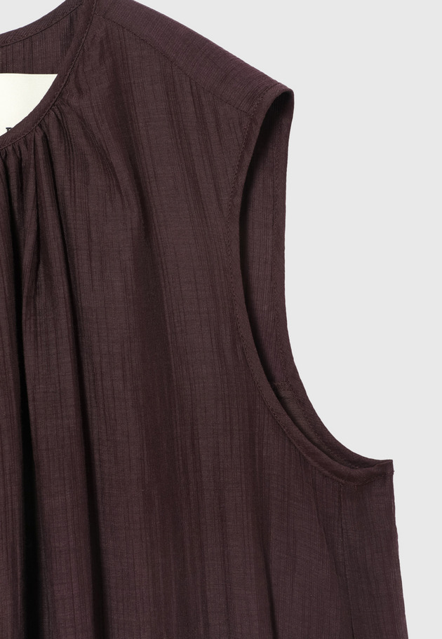 COTTON NYLON SHEER TIERED DRESS / コットンナイロンシアーティアードドレス 詳細画像 Brd 5
