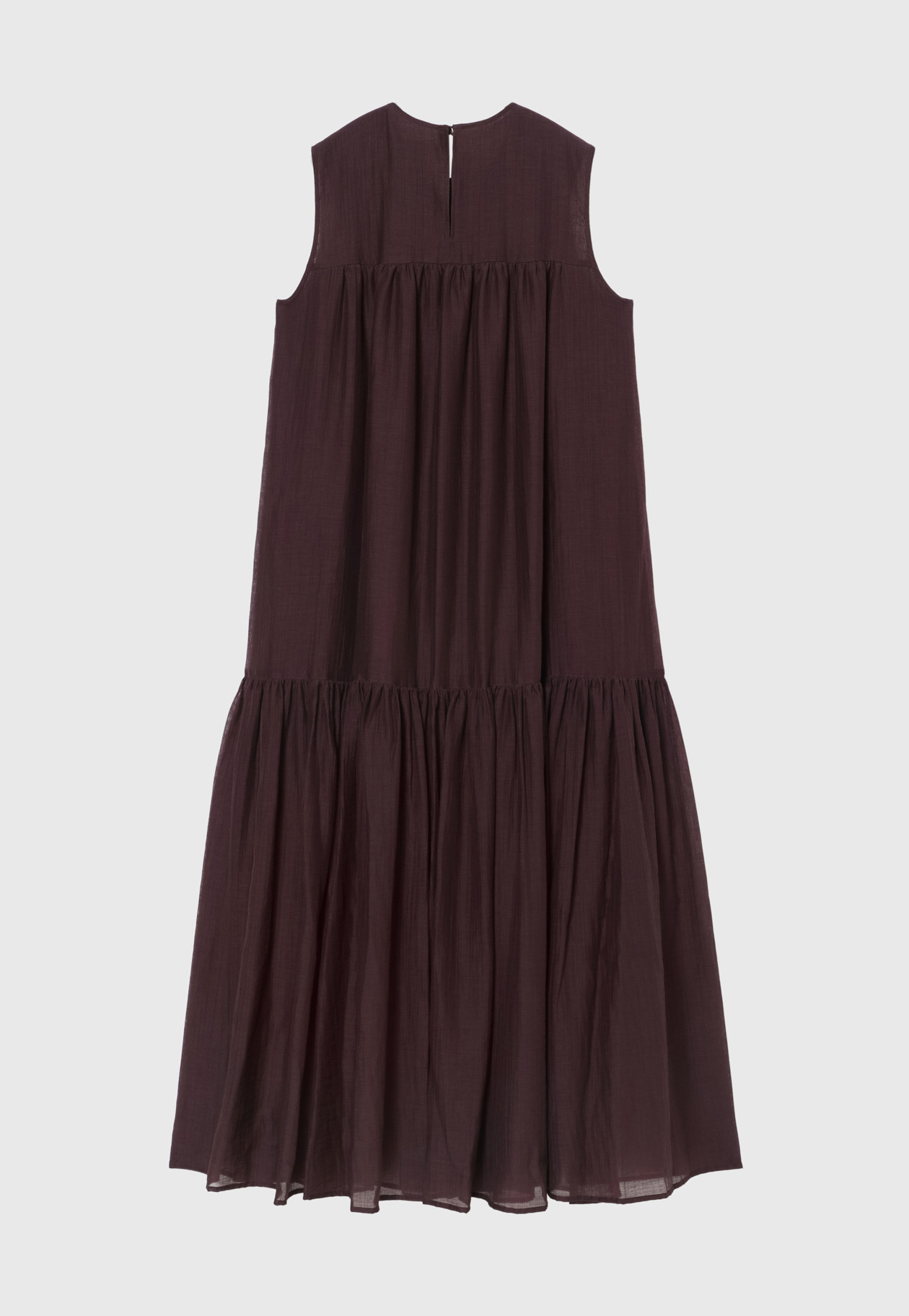 COTTON NYLON SHEER TIERED DRESS / コットンナイロンシアーティアードドレス 詳細画像 Brd 2