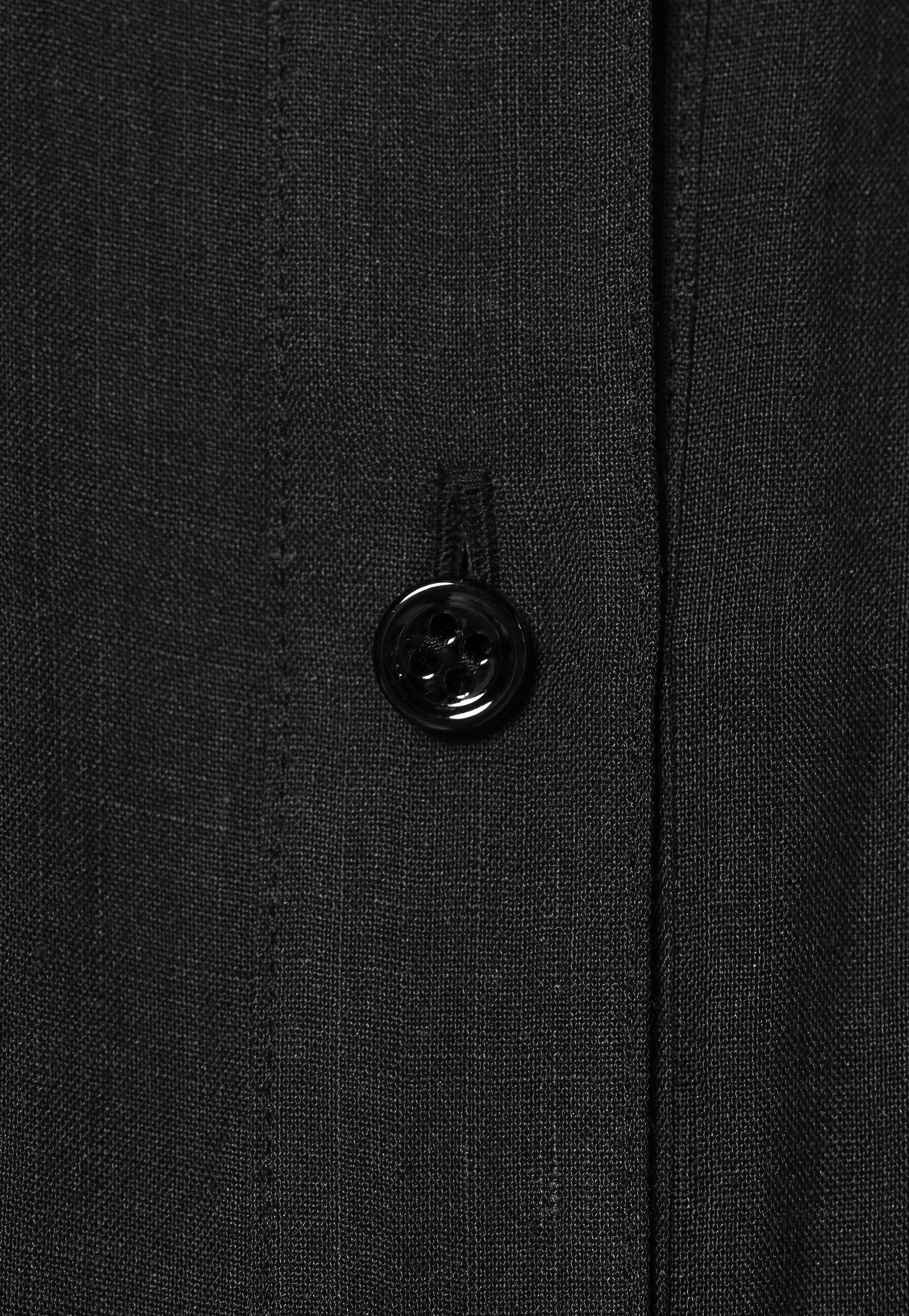 RAMIE REGULAR COLLAR SHIRT / ラミーレギュラーカラーシャツ 詳細画像 Black 2