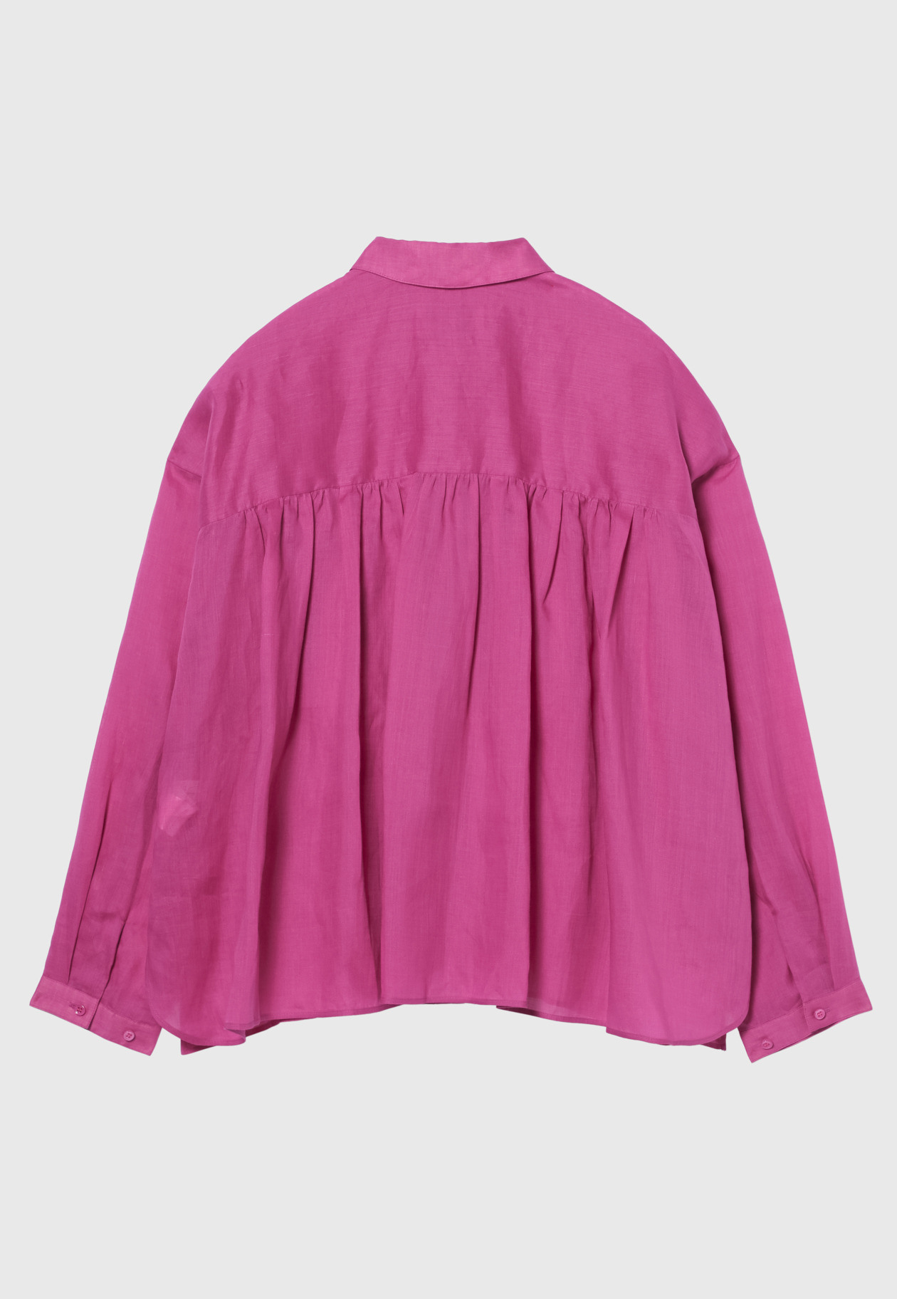 RAMIE REGULAR COLLAR SHIRT / ラミーレギュラーカラーシャツ 詳細画像 Purple 2