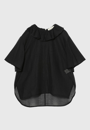 COTTON NYLON SHEER RUFFLE BLOUSE / コットンナイロンシアーラッフルブラウス
