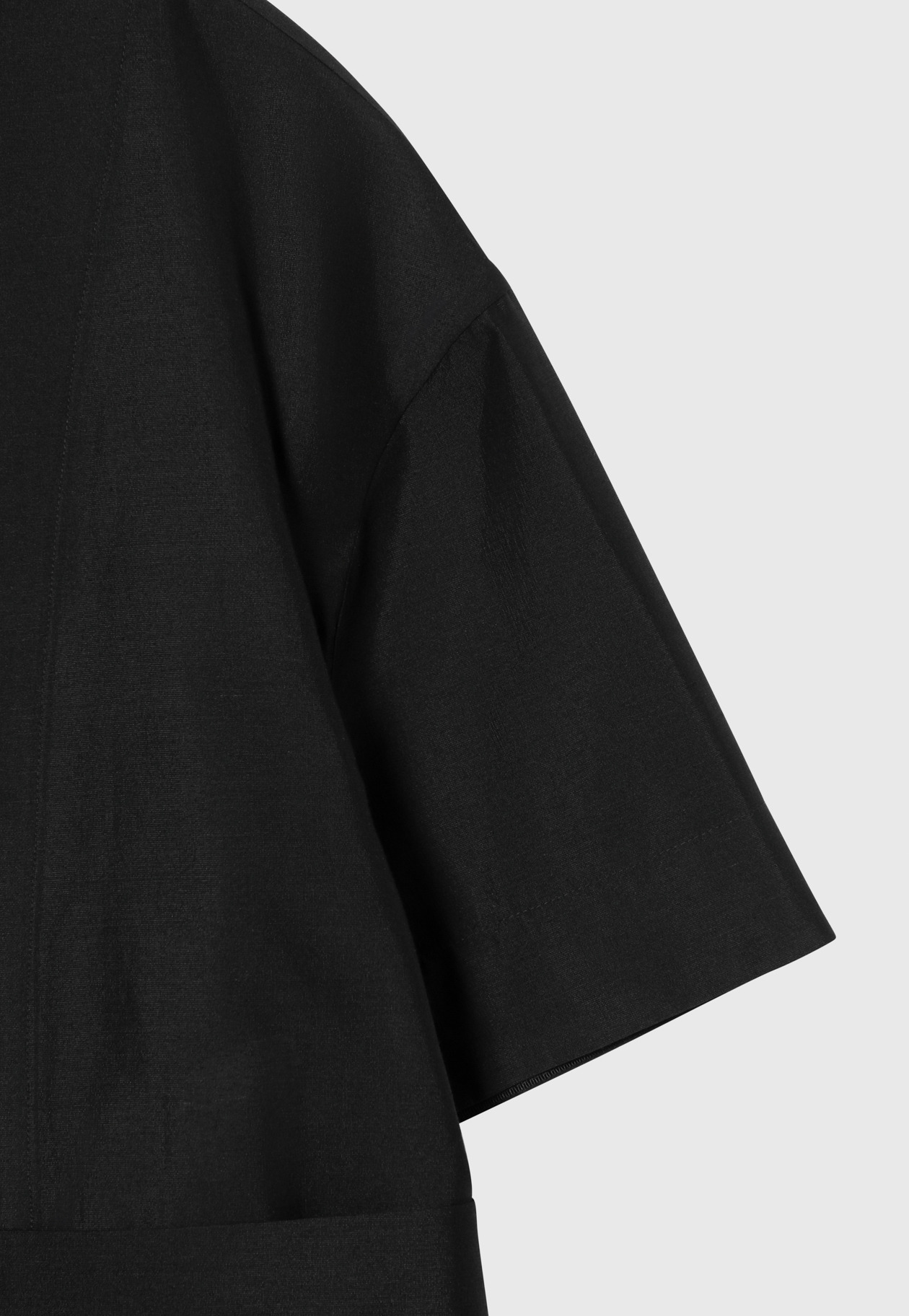 SHEER CHAMBRAY SHORT SLEEVE JACKET / シアーシャンブレーショートスリーブジャケット 詳細画像 Black 11